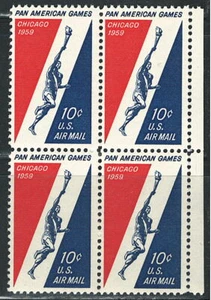 US Year of 1959 Mint Block of 4 Air Mail Stamp SCOTT# C56 (MNH) - Picture 1 of 1