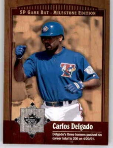 2001 Upper Deck SP Game Bat Milestone Carlos Delgado Insert MLB UD Blue Jays #6 - Bild 1 von 2