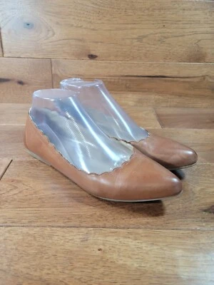 MIZ MOOZ 'Bailey' Mujer Marrón Claro Ribete de Vieira Cuero Planos TALLA 8 Foto 1 de 4