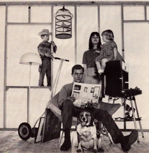 Metropolitan Life Family Cowboy Dog Dad Bird Mom 1965 Vintage Print Ad-C-2.1 - Picture 1 of 2