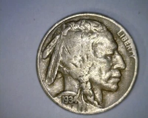 1934 D níquel búfalo (60-389 12m3) - Imagen 1 de 2