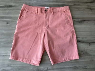 Pantalones Cortos Chinos William Rast Para Hombre Talla 34 (36”) Elastizados Rosa Salmón Bolsillos Foto 1 de 4