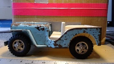 1960's Vintage Tonka Jeep 1:16 Scale Blue Pressed Steel Aqua Blue Mound MN USA - Image 1 of 4