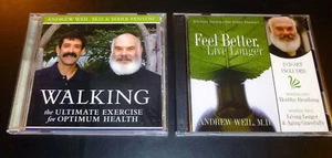 (2) ANDREW WEIL Audiobook CD Lot "Feel Better Live Longer"+"Walking" EXCELLENT - Imagen 1 de 11