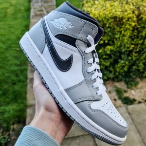 Jordan 1 Mid Light Smoke Grey for Sale | Authenticity Guaranteed | eBay