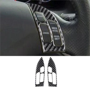 Carbon Fiber Interior Steering Wheel Button Cover Trim For Acura TSX 2004-2008 - Picture 1 of 9