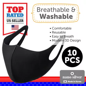 Reusable Washable Breathable Lightweight Silver Ion Nano Fasshion Face Mask - Picture 1 of 7