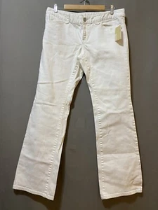 Neu mit Etikett Michael Kors Damen Low-Rise Stretch Baumwolle Bootcut Denim Jeans Größe 10 weiß - Bild 1 von 11