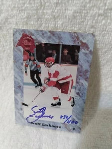 1991 Classic Draft Picks College Hockey Card Scott Lachance Auto 832/1100 !!! - Picture 1 of 2