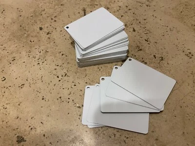 HAWKINSDYESUBLIMATIONPRODUCTS 50 Pieces aluminum key chain blanks gloss white Dye Sublimation 1.6"x2.25"