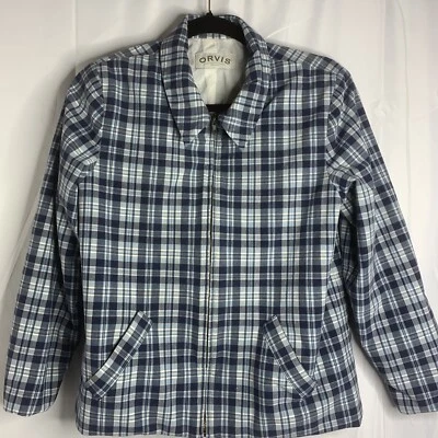 Orvis Womens Full Zip Jacket Sz Small Plaid Light Weight - Image 1 of 3