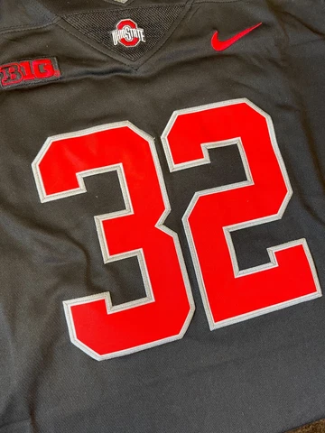 BLACKOUT Treveyon Henderson Ohio State OSU Jersey Buckeyes Stitched 32 NWT Black Cover