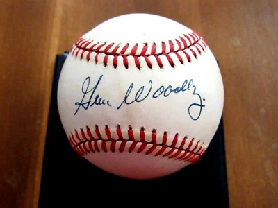 GENE WOODLING WSC 1949-53 NY YANKEES OF'ER FIRMADO AUTOMÁTICO VINTAGE BASE DE BÉISBOL OAL Foto 1 de 3