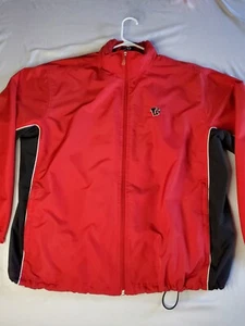 Lansing Lugnuts Lined Windbreaker Mens LG Large Vantage Red Full Zip Collar - Picture 1 of 12