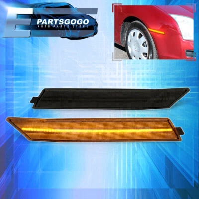 For 06-09 Ford Fusion Mercury Milan Smoke LED Side Marker Lights Reflector Lamps - Image 1 of 4