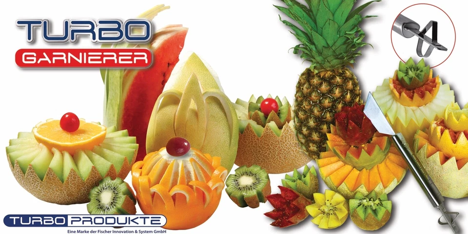 TURBO PRODUKTE Garnierer - Das 3 in 1 Garnierwerkzeug für Obst und Gemüse - Bild 1 von 4