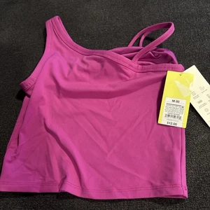 NWT All In Motion Girls Everyday Soft Crop Tank Top Size M (8)Violet - Picture 1 of 5