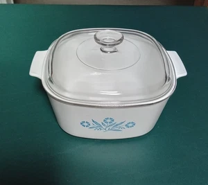 Corning Ware Blue Cornflower A-3-B Kasserolle mit A9C Deckel Vintage - Bild 1 von 8