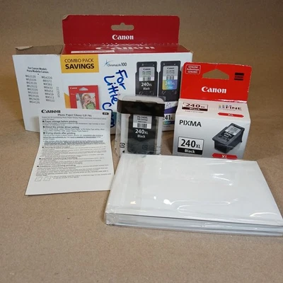 Cartucho de tinta negro Canon PG-240XL lote de 2 unidades OEM nuevo para MG3620 3520 TS5120 240 Foto 1 de 4