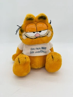 Peluche Dankin Inc vintage 1978 Garfield I’m Not Fat I'm UnderTall juguete suave raro Foto 1 de 4