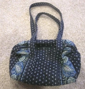 Cartera Jilly de algodón acolchada con patrón azul marino VERA BRADLEY Seaport   - Imagen 1 de 3