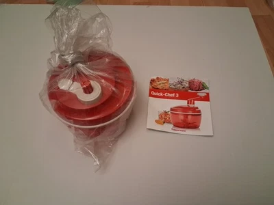 Tupperware Quick-Chef  Zerkleinerer 1,3 L Rot weiß " NEU"mit BEDIENUNGSANLEITUNG - Bild 1 von 4