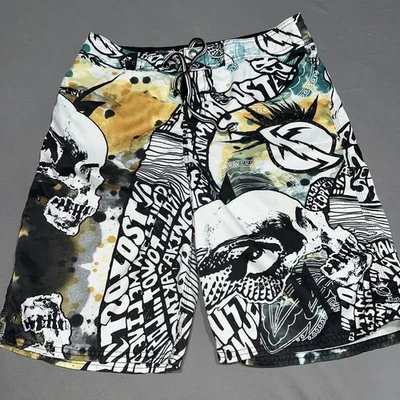 Pantalones Cortos de Tablero Lost Dysfunccionales Gráficos Para Hombre Talla 34 Skulls Mayhem -5039 Foto 1 de 4