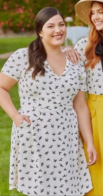 Modcloth Susan Bee Anthony A Line Bumble Bee Dress Size 1XL 18 Pockets - Image 1 of 4