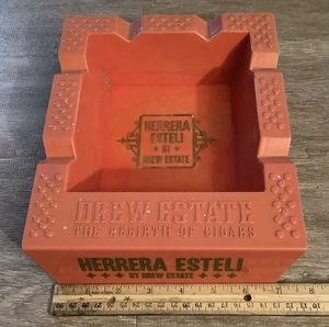 Drew Estate Herrera Esteli RED CIGAR ASHTRAY Rebirth of Cigars Ash Tray Rare - Picture 1 of 8