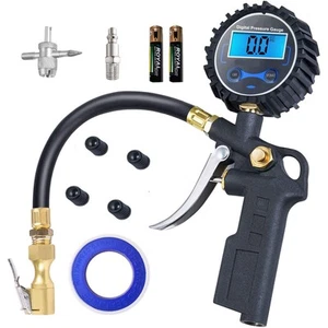 Digital Tire Pressure Gauge with Inflator, 250 PSI Air Chuck and Compressor A... - Picture 1 of 6