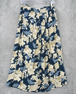 Falda Esquinera Informal Vintage 6 Floral Plisada Envoltura Una Línea Maxi Cottage Modesta Foto 1 de 4