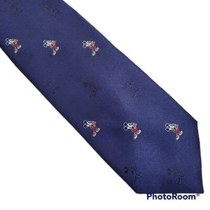 Disney Mickey Mouse Vintage Navy Blue Neck Tie - Picture 1 of 4