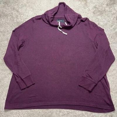 Lucky Brand Cowl Neck Lightweight Sweatshirt Womens 2XL Burgundy Sweater - Image 1 of 4