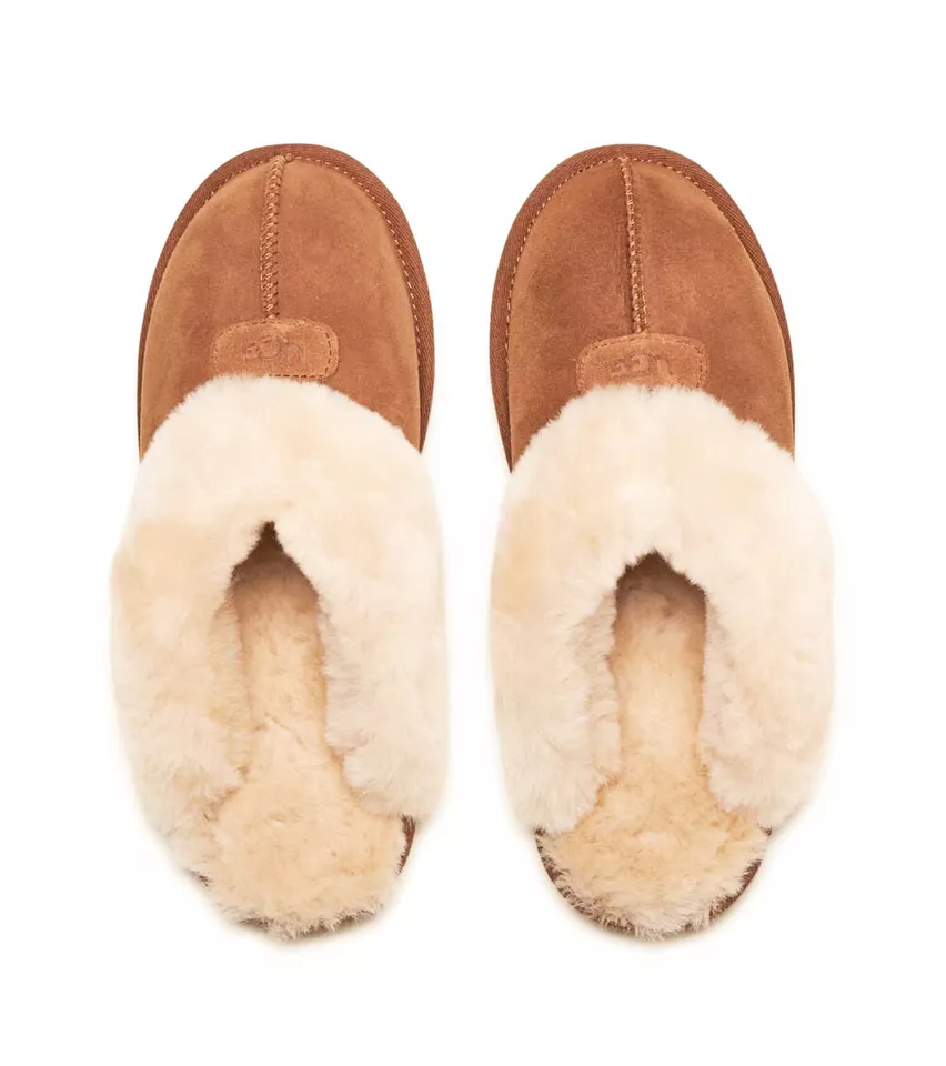 New UGG Women's Shoes Coquette Soft Cozy Slippers Sandals Black Chestnut Grey  - Image 1 of 1