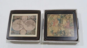 Vintage 6-teiliges Pimpernel mittelalterlicher Wandteppich und antike Weltkarten Tischset - Bild 1 von 12
