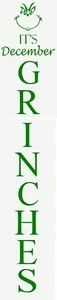 Grinch Stencil per Insegna Verticale E' Dicembre Grinch Altezza 36" - Foto 1 di 1