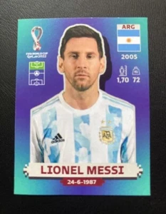 2022 Panini FIFA World Cup Qatar Sticker Argentina ARG 20 Lionel Messi - Picture 1 of 2