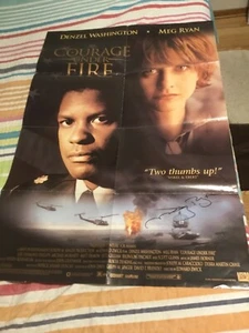 MEG RYAN FIRMADO, 27 x 40"" PLEGADO 1996/PÓSTER DE VIDEO ""CORAJE BAJO FUEGO""/DENZEL - Imagen 1 de 5
