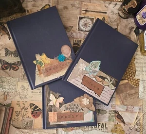 ALTERED NOTEBOOK Book Junk Journal Grimoire Tome Cosplay Diary Ephemera Vintage - Picture 1 of 11