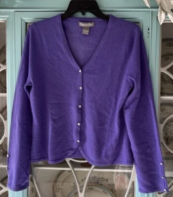 Suéter para mujer púrpura Grayson & Dunn 200 % cachemir  Foto 1 de 3