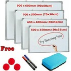 MAGNETIC WHITEBOARD SMALL LARGE WHITE NOTICE BOARD DRY WIPE HOME SCHOOL OFFICE