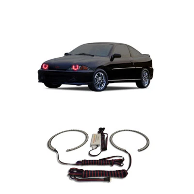 Bright Red Angel Eye Headlight Halo kit for Chevrolet Cavalier 00-04 - Image 1 of 2