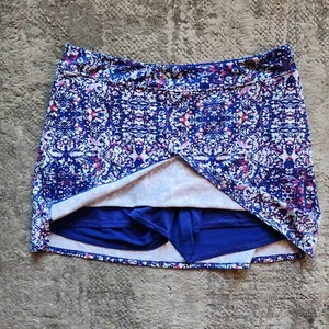 Tranquility by Colorado XL Skort Athletic Tapestry Print Pull On Blue Pink - Picture 1 of 6