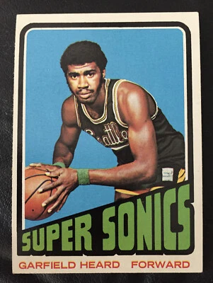 GARFIELD HEARD 1972-73 TOPPS BASKETBALL CARD #98 SEATTLE SUPERSONICS FORWARD - Image 1 of 2