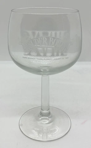 SuperBowl XVIII - 1984 Etched Wine Glass LA Raiders Cover