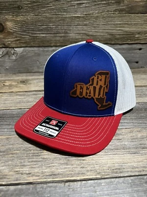 Sombrero de camionero con parche de cuero Buffalo Bills NY Foto 1 de 2