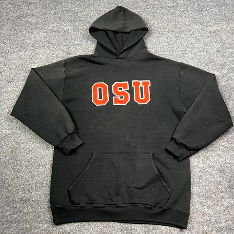 VTG Oregon State Beavers Hoodie Mens XL Black Embroidered JanSport USA Made 90s Cover