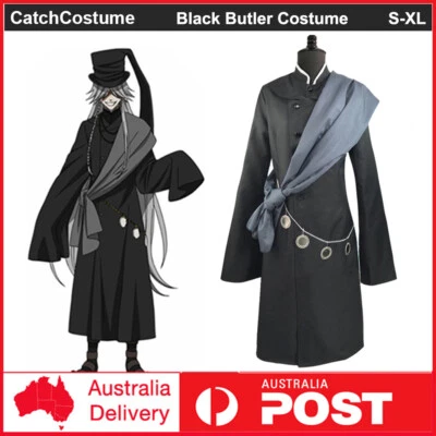 CATCHCOSTUME Anime Black Butler Under Taker Cosplay Costume Halloween Carnival Party Outfit