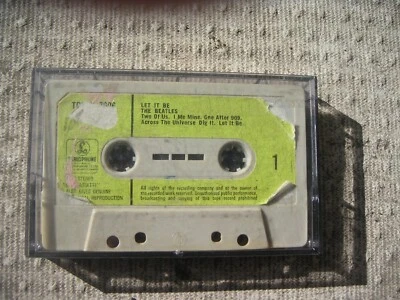 THE BEATLES 'LET IT BE' RARE UK TAPE WITH ORIGINAL PARLOPHONE LOGO BUT NO INLAY. - Image 1 of 2