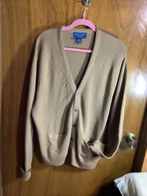 Towncraft Cardigan/Sweater VTG Large~ Light Gray Brown~ Pockets  - Image 1 of 4